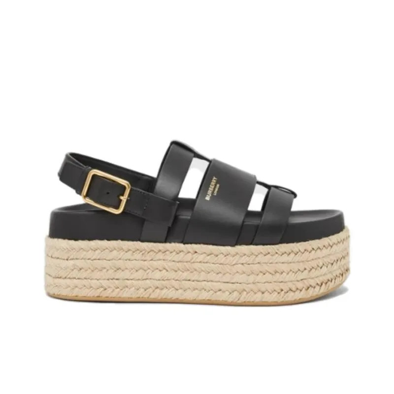 Burberry Beach Sandals Women's Black-1