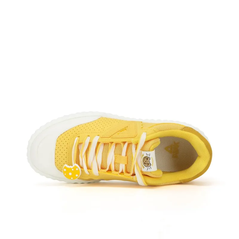PEAK Anti Slip And Wear Resistant Height Increasing Low Top Skateboard Shoes Women's Cheese Yellow-6
