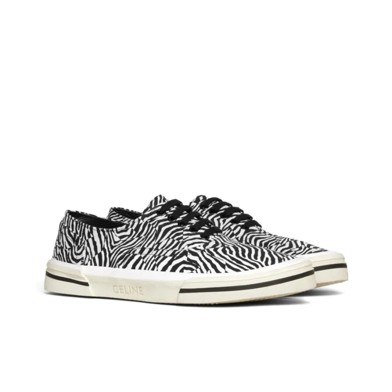 CELINE Low Top Stylish Skateboarding Shoes Men's Black White-2