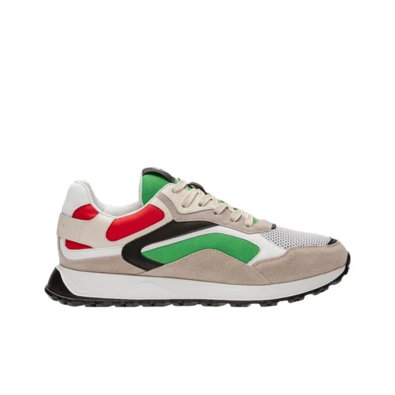 BOGNER Low Top Sports Casual Shoes Men's Gray Green Red-1