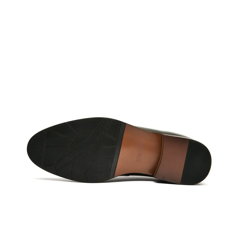 KAISER Dress Shoes Men Low Top Black/Black-4