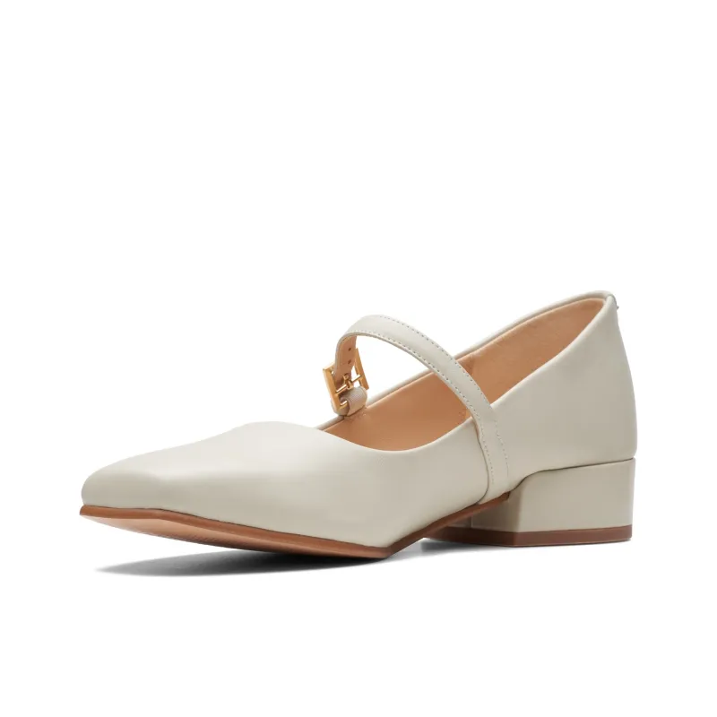 Clarks Mary Jane Shoes Women's White-1