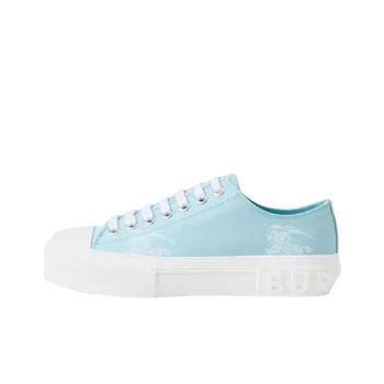 Burberry Low Top Stylish Skateboarding Shoes Women's Light Blue
