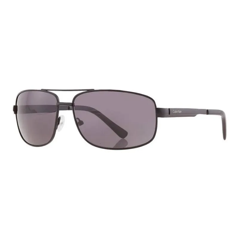 CALVIN KLEIN Metal Aviator Sunglasses Men's Black-0