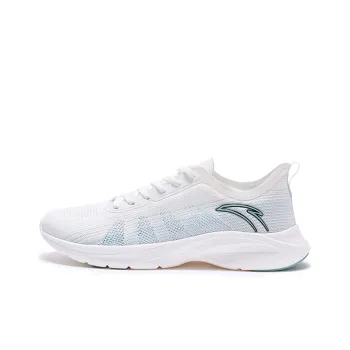 Anta Cushioning Anti Slip And Wear Resistant Breathable Rebound Low Top Running Shoes Men's White Green