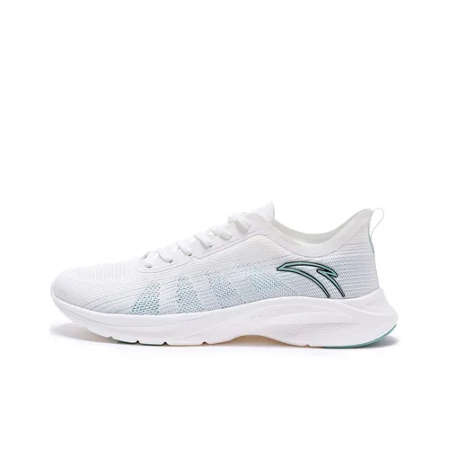 Anta Cushioning Anti-Slip And Wear-Resistant Breathable Rebound Low-Top Running Shoes Men's White Green