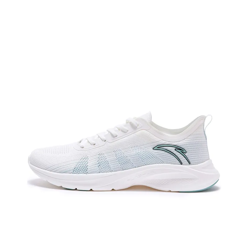 Anta Cushioning Anti-Slip And Wear-Resistant Breathable Rebound Low-Top Running Shoes Men's White Green-0
