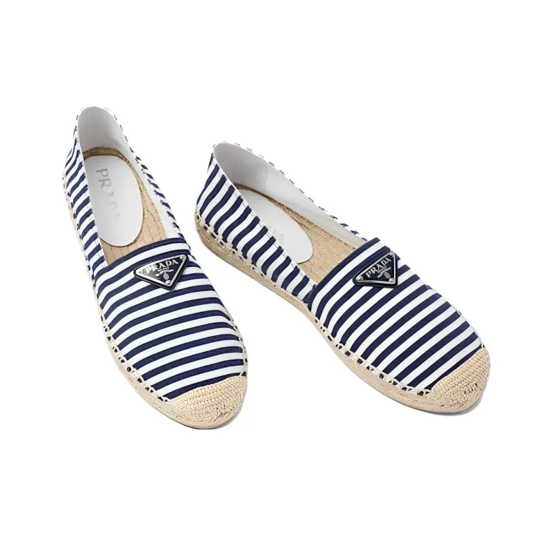PRADA Casual Single Shoes Women's Blue White-3
