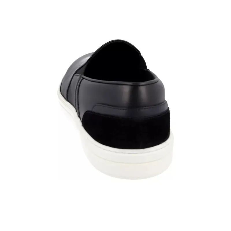 GUCCI Leather Low Black White Women's-4