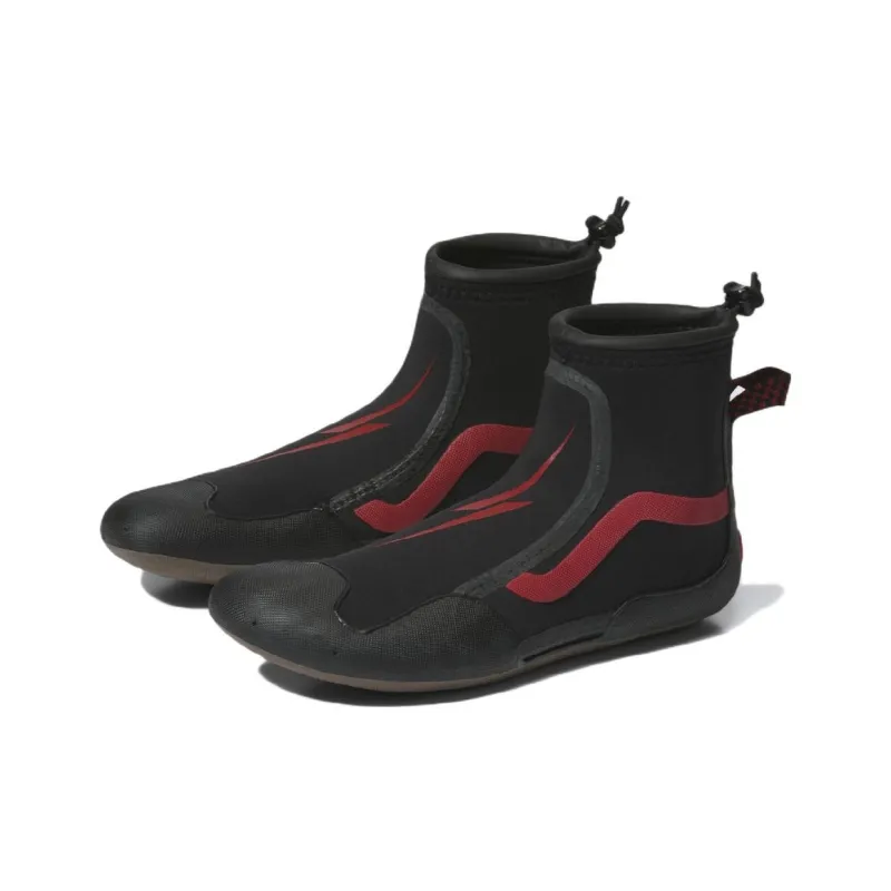 Nathan Florence Vans Surf Boot 2 Anti-Slip Wear-Resistant High-Top Skateboard Shoes Unisex Black Red-2