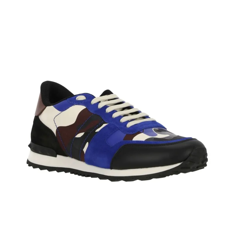 Valentino Garavani Rockrunner Camouflage Lace Up Sneakers-1