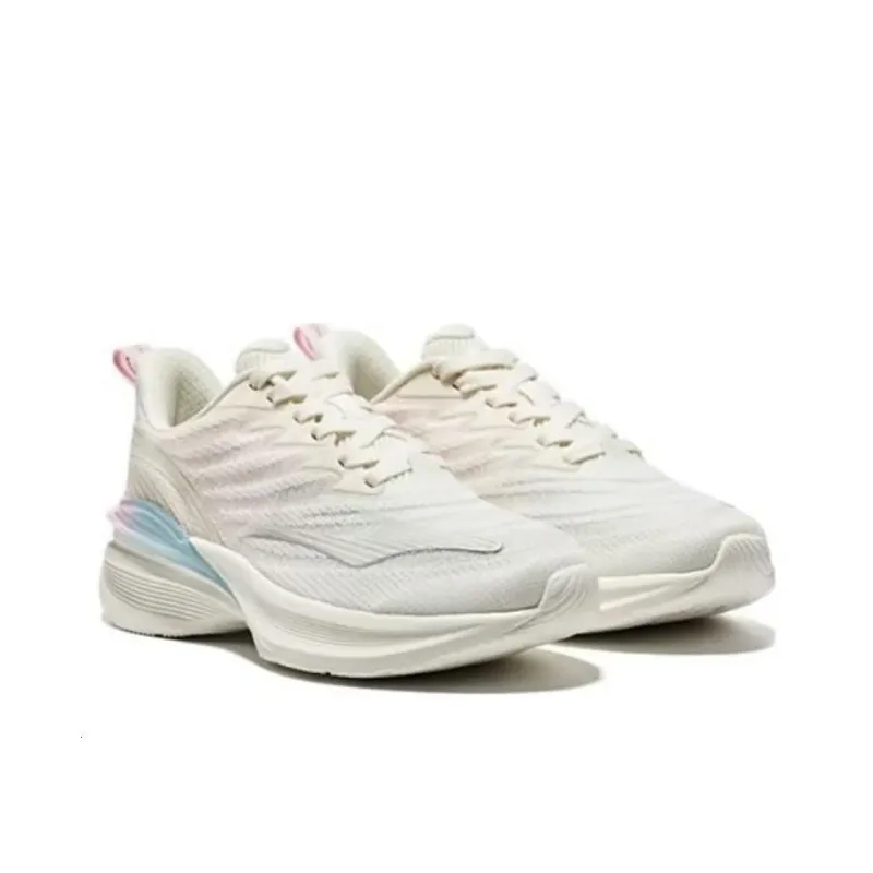 Erke Anti Slip Wear Resistant Low Top Running Shoes Women's Pink White-3