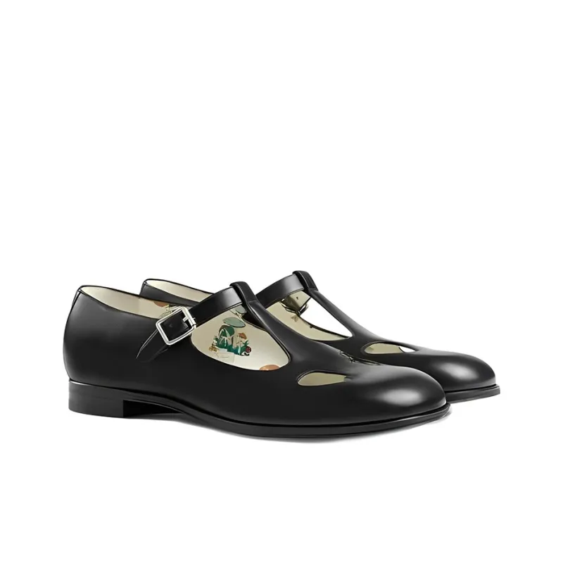 GUCCI Mary Jane Shoes Men Low Top Black-2