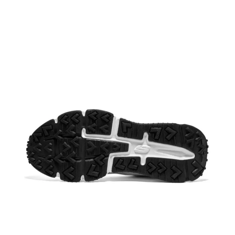 Skechers Shock Absorbers With Slip Resistant And Abrasion Resistant Properties Low Top Running Shoes Men's White Black-3