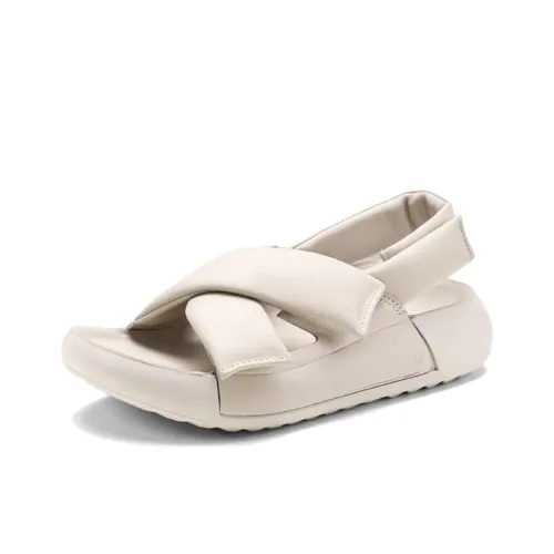 Ecco Beach Sandals Women's Lime Gray