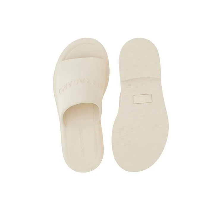 FERRAGAMO Slide Slippers Men's White-4