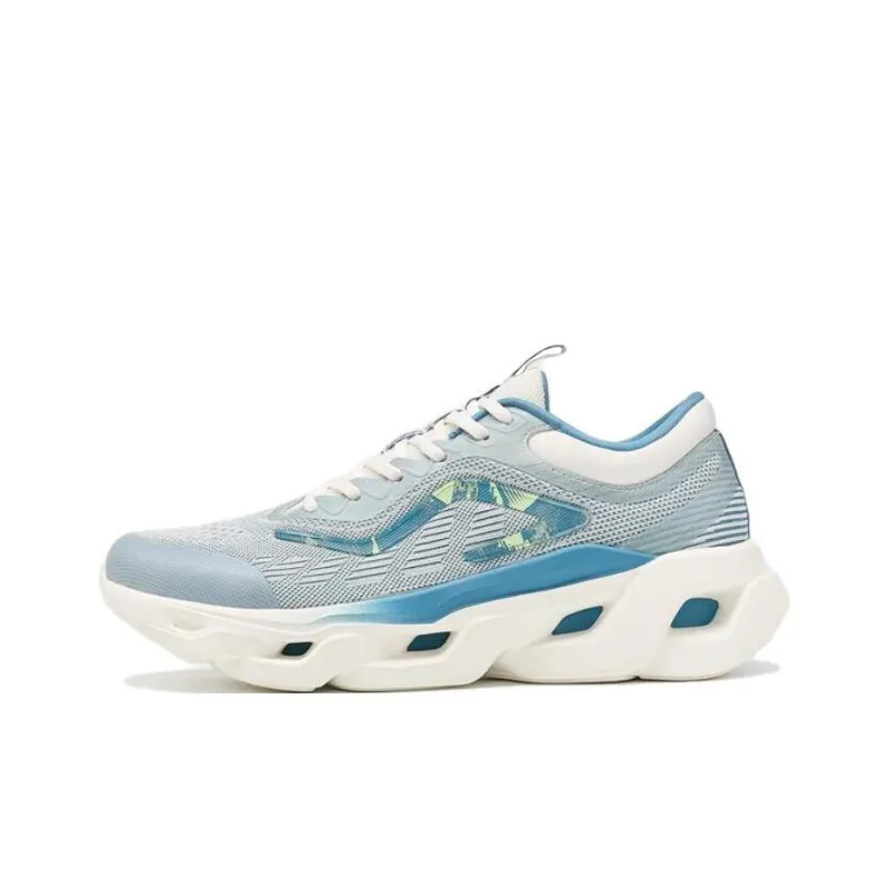 XTEP Shock Absorbers With Slip Resistant And Abrasion Resistant Properties Low Top Running Shoes Men's Peacock Blue-0