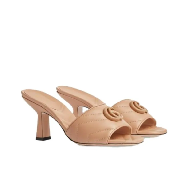 GUCCI Stylish Sandal 7.5cm Women's Nude-2