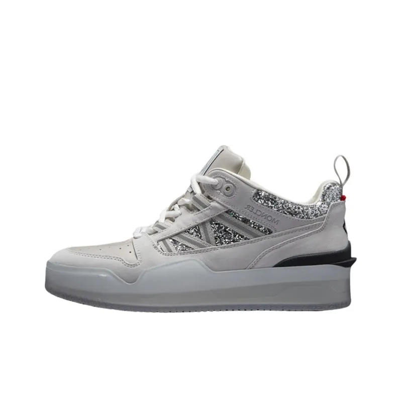 Moncler Sequin-detail Leather Sneakers-0