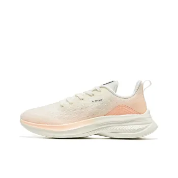 Erke Cushioning Abrasion Resistant Lightweight Rebound Low Top Running Shoes Women's Nude Pink