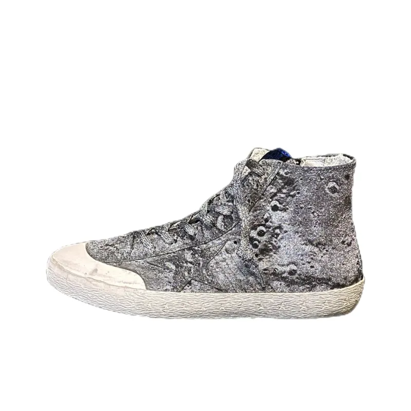 Golden Goose Stylish Skateboarding Shoes Men's Silver Moon Limited Edition-0