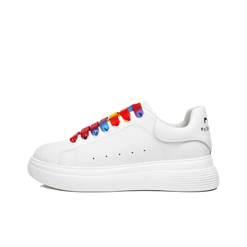 TARRAMARRA Skateboard Shoes Women's Low-Top Rainbow Shoelaces