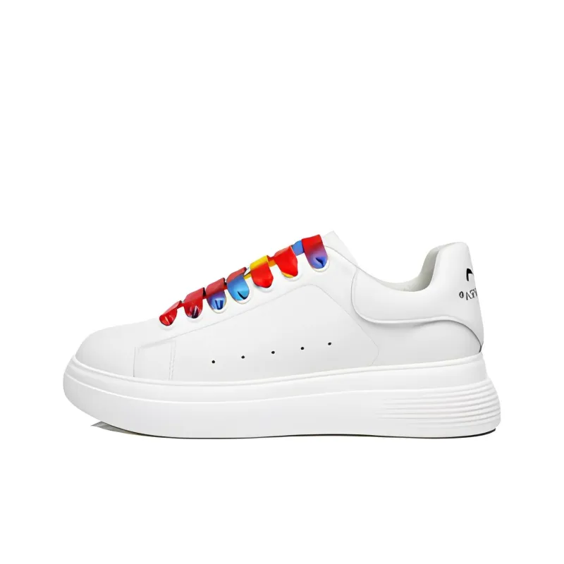 TARRAMARRA Stylish Skateboarding Shoes Women's Rainbow Shoelaces-0