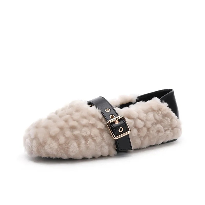 AITA Eta Low Top Flat Faux Fur Shoes Women's-10
