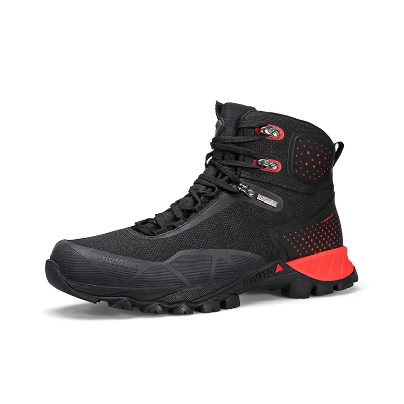 HUMTTO Lightweight, Wear resistant, And Non slip High Top Outdoor Shoes Men's Black-2