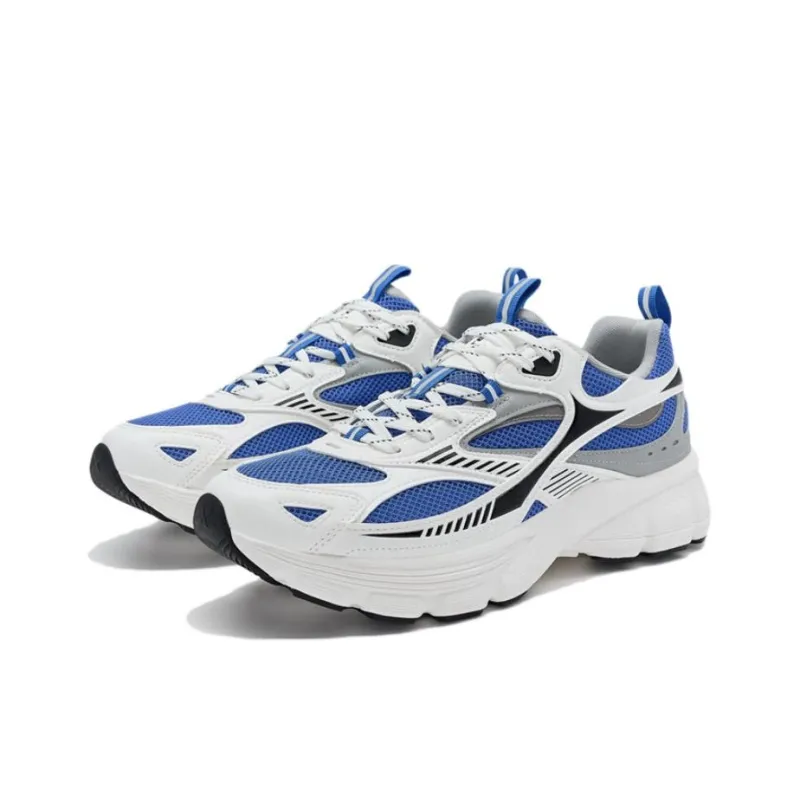 XTEP Cushioned Slip-Resistant Low-Top Casual Shoes Men's White Blue-1