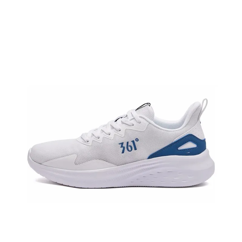 361° Anti Slip Wear Resistant Breathable Lightweight Low Top Running Shoes Men's White Blue-0