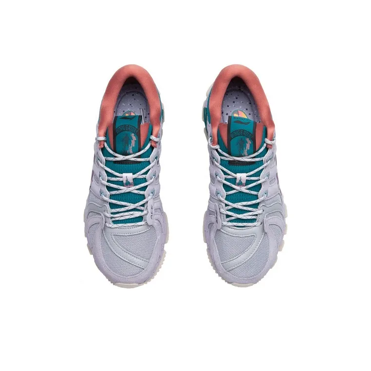 LiNing Cushioning Rebound Coverage Support Low Top Sports Casual Shoes Men's Gray Green-3