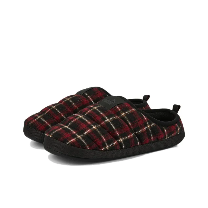 PUMA Scuff Flannel Slip On 'Black Red'-2