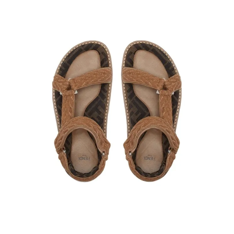 FENDI Feel Strap Sandals Women's Brown-3
