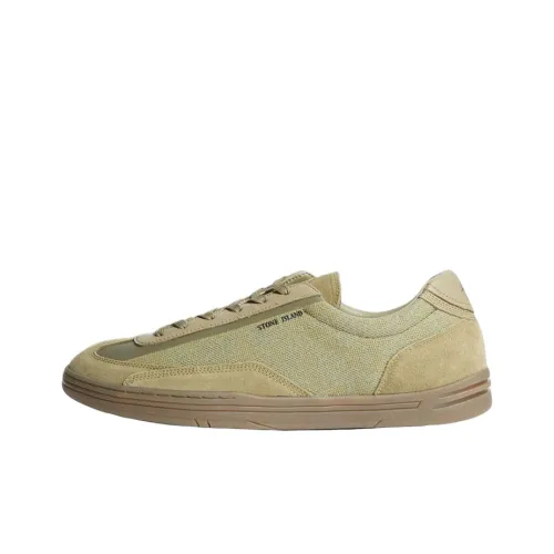 STONE ISLAND Skateboard Shoes Men Low-Top Olive Green