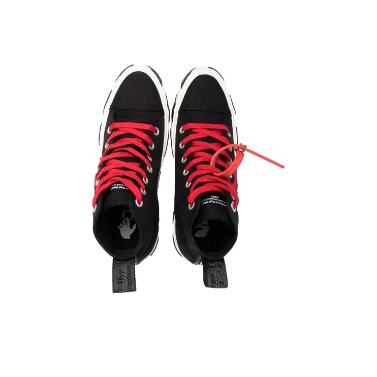 OFF WHITE Vulcanized Hi Black Red Canvas-4