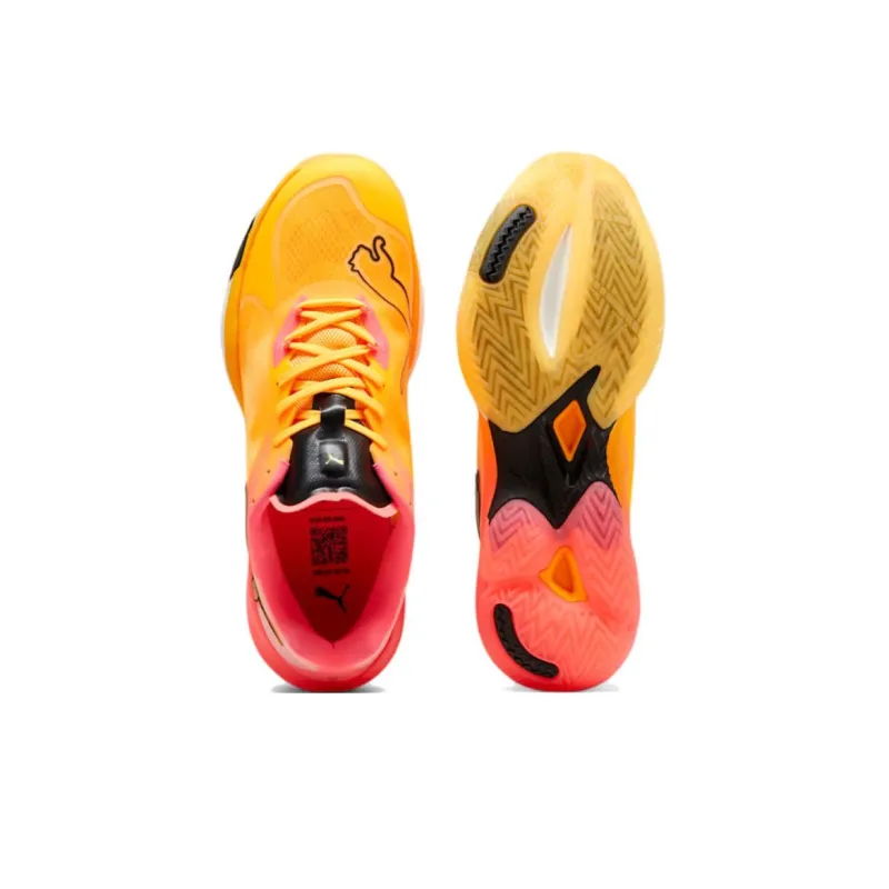 PUMA Anti Slip Wear Resistant Low Top Training Shoes Men's Yellow Red-3