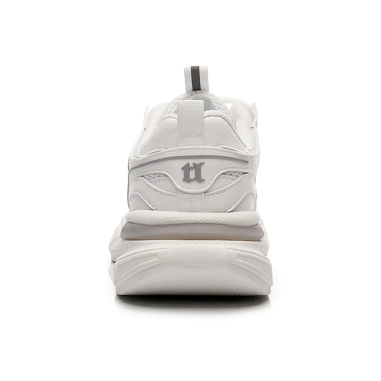 Tonlion Chunky Sneakers Unisex Low Top White Gray/White Blue/Light Beige Gray/Light Beige Black-4