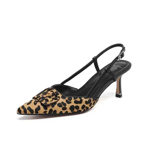 GirlZhi High Heels Women's Leopard Print