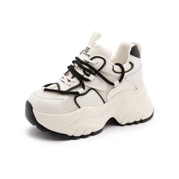 Milan Love Song Wear Resistant Height Increasing Low Top Chunky Sneakers 8CM Women's