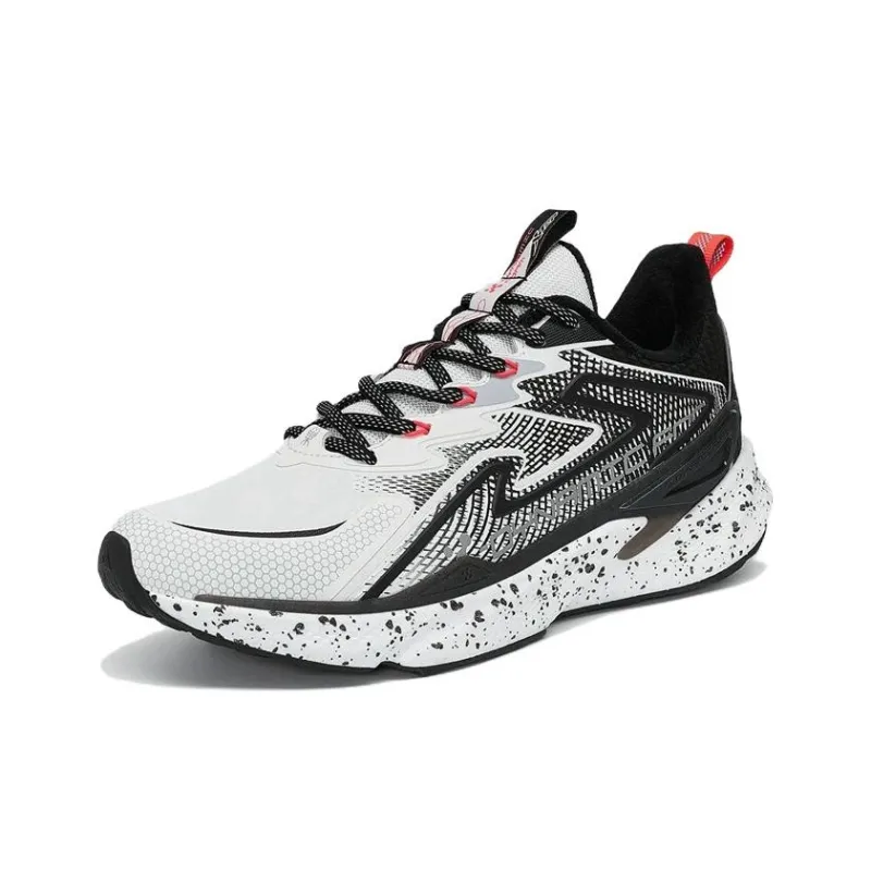XTEP Slip Resistant, Abrasion Resistant, Thermal Low Top Running Shoes Men's Black White-1
