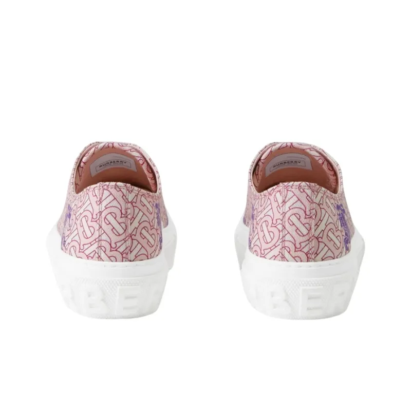 Burberry EKD Monogram Pattern Flatform Pink Women's-4