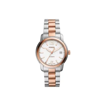 FOSSIL Heritage Collection Wrist Watch Automatic Mechanical Movement Stainless Steel Strap 38mm Silver Dial Unisex