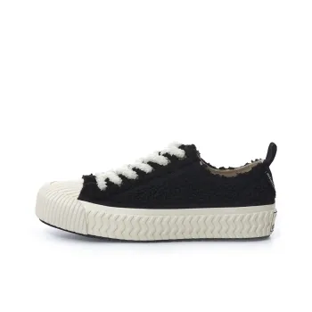 Excelsior Canvas Shoes Unisex Low Top Doug Bear Black