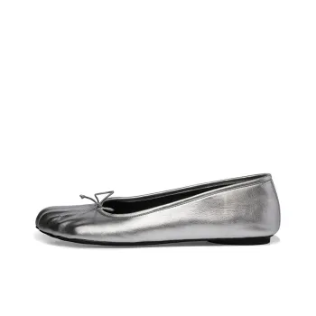 Balenciaga Anatomic Ballerina Shoes 'Silver Shiny Soft Sheepskin' Women's