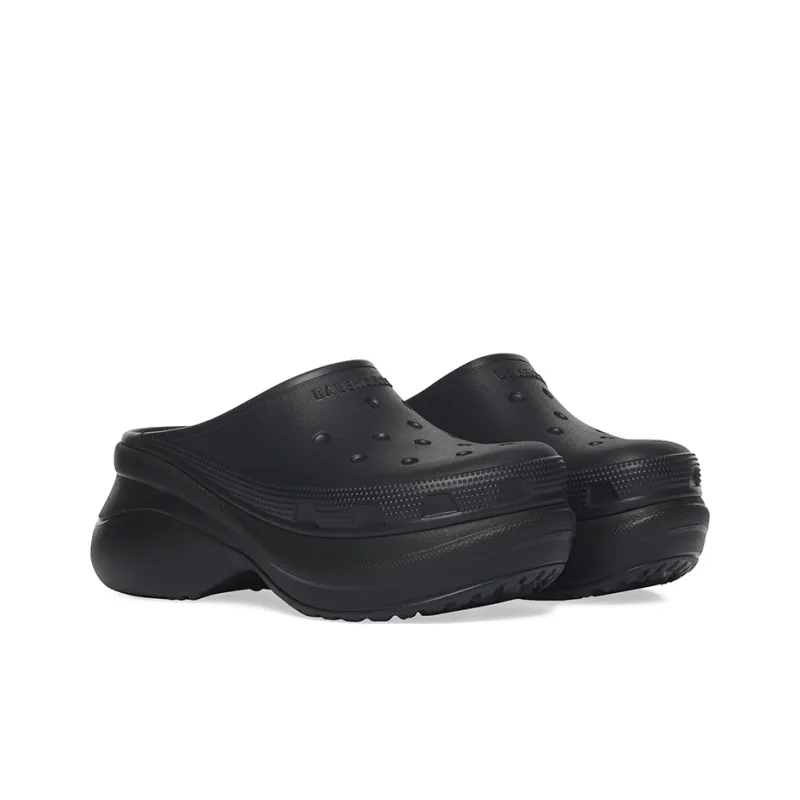 Balenciaga Crocs Mule 'Black Rubber'-2