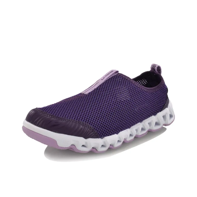 LiNing Cushioning Anti Slip And Wear Resistant Low Top Running Shoes Women's Dark Purple-2