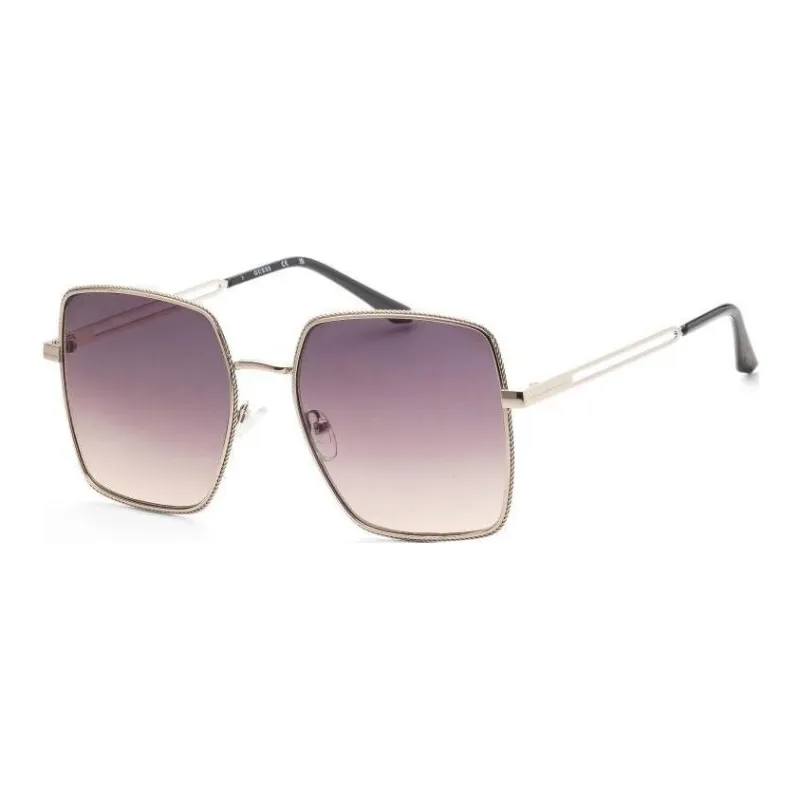 GUESS Metal Square Sunglasses Women's Gold-0