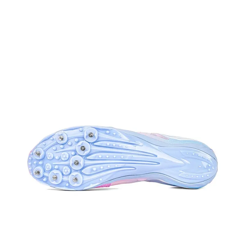 LiNing Cushioned Slip Resistant Abrasion Resistant Low Top Training Running Shoes Unisex Blue Pink-3