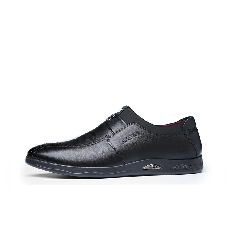 LAORENTOU Men's Casual Shoes Men Low Top Black-4